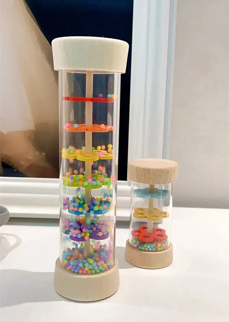 Montessori Wooden Rain Stick Baby Sensory Music Toy