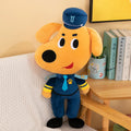 30CM Sheriff Labrador Dog Plush Toy Soft Stuffed Animal Doll