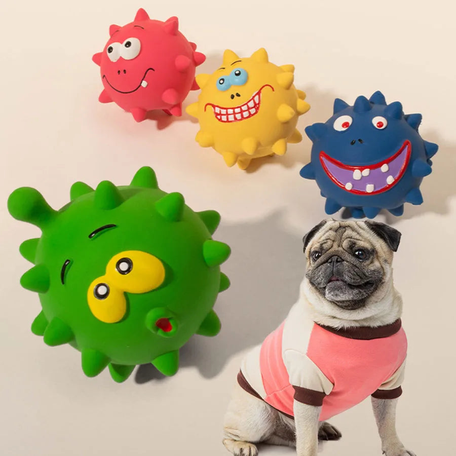 Squeaky Dog Chew Toy for Interactive Teeth Cleaning and Play