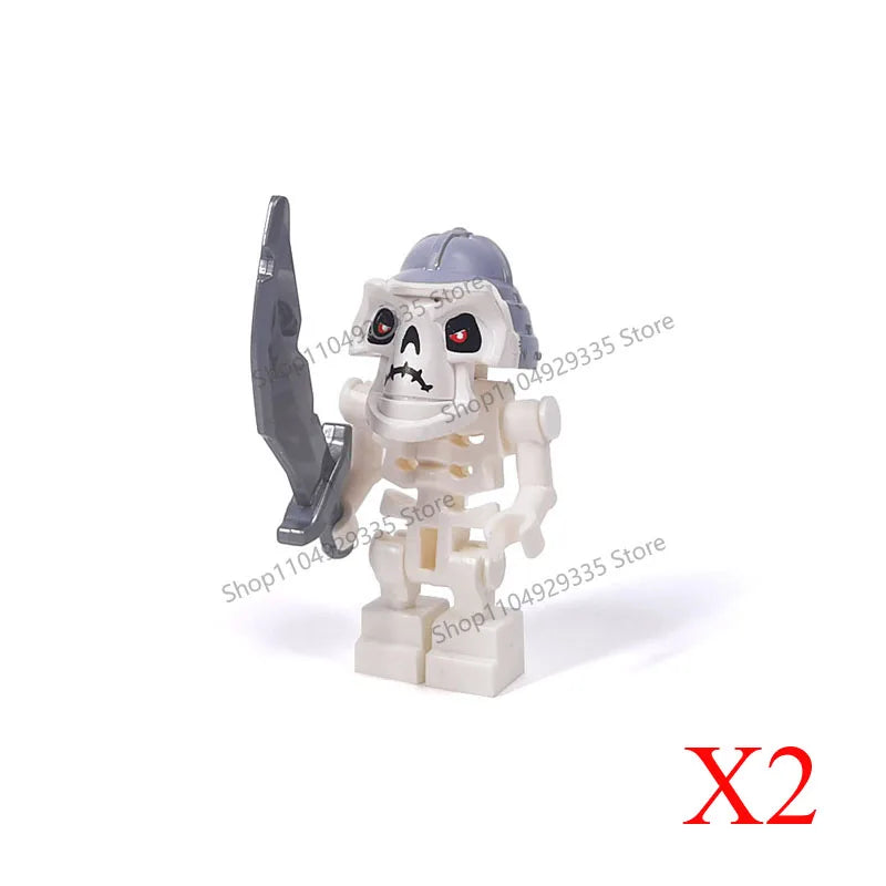 Halloween Scene Building Blocks Skeletons Ghosts Army King Assembled Charactesrs Figures DIY Accessories Bricks Toys Kids Gifts