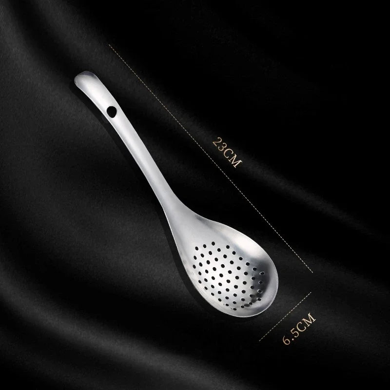 304 Stainless Steel Strainer Spoon for Cooking, Frying and Serving