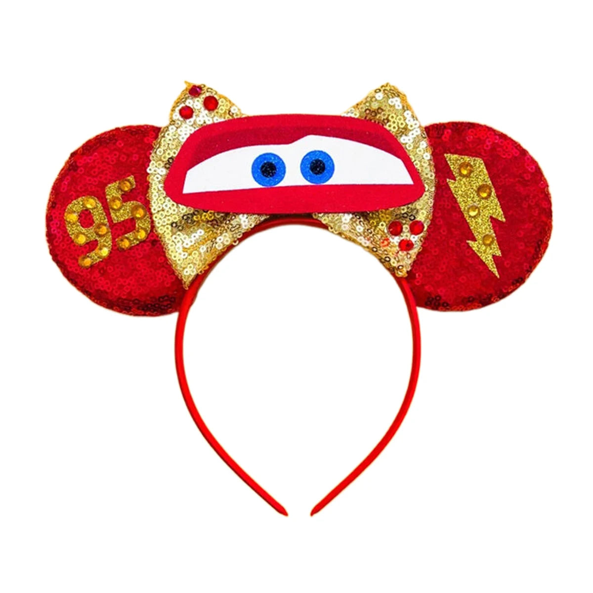 Mouse Ears Sequin Bow Cosplay Headband for Women & Adults