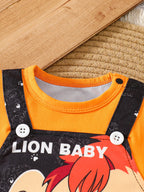 IURNXB Infant Cartoon LION BABY Romper Short Sleeve for Boys Overall One Piece Cute Newborn Outfit Summer 1-18M