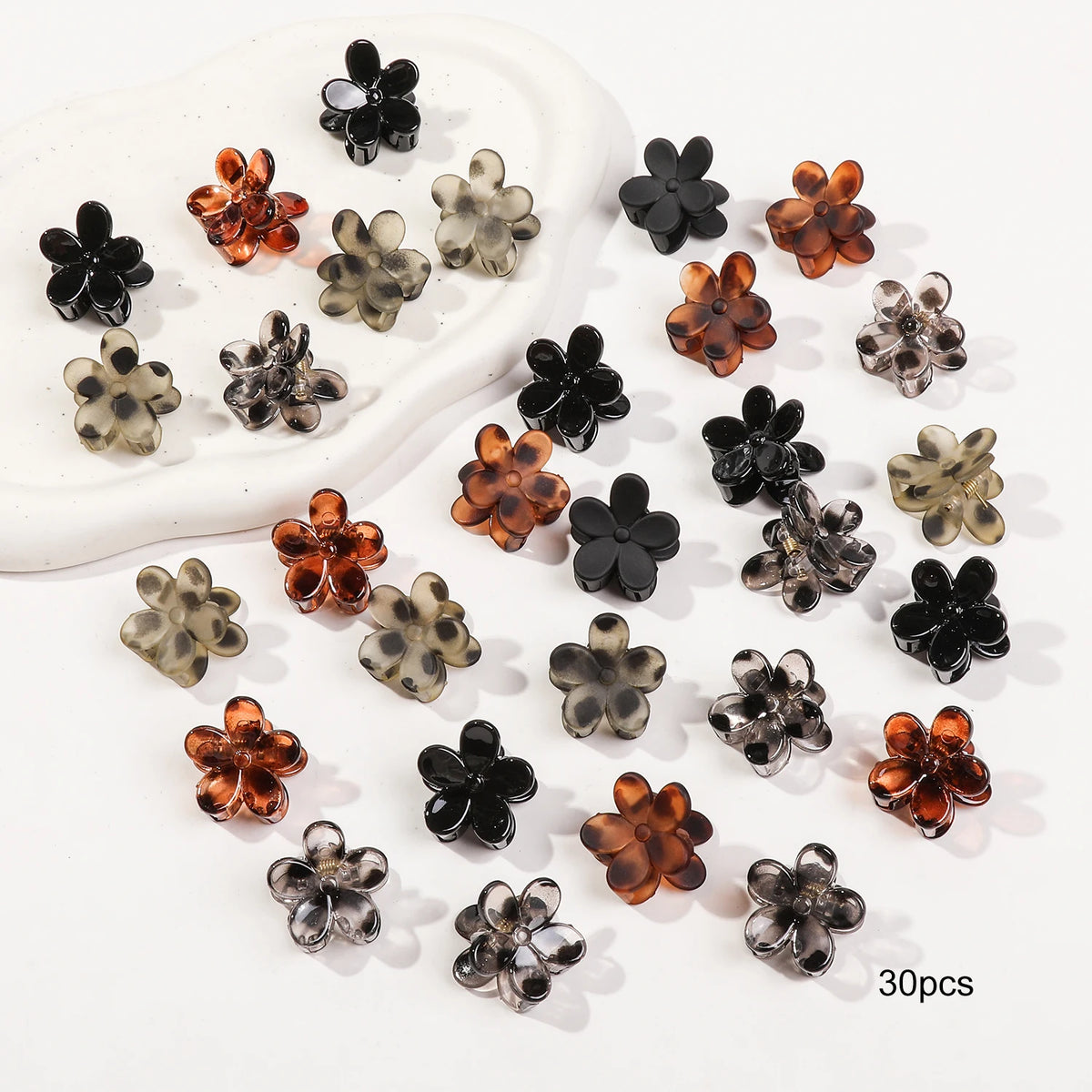 Mini Flower Hair Claw Clips Pack for Women & Girls