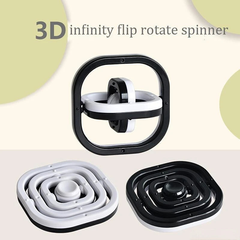 3D Flip Fidget Spinner – 360° Sensory Gyro Stress Relief Toy