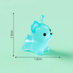 30PCS Mini Luminous Cute Puppy Accessories Toy Lovely Doggy Glow in The Night Fairy Garden Miniatures Dog Desk Decoration Gift