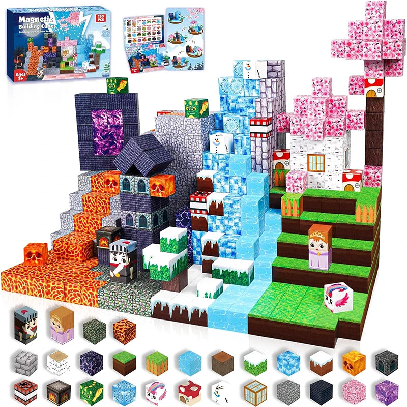Magnetic Tiles Building Blocks – STEM Educational Toy Set