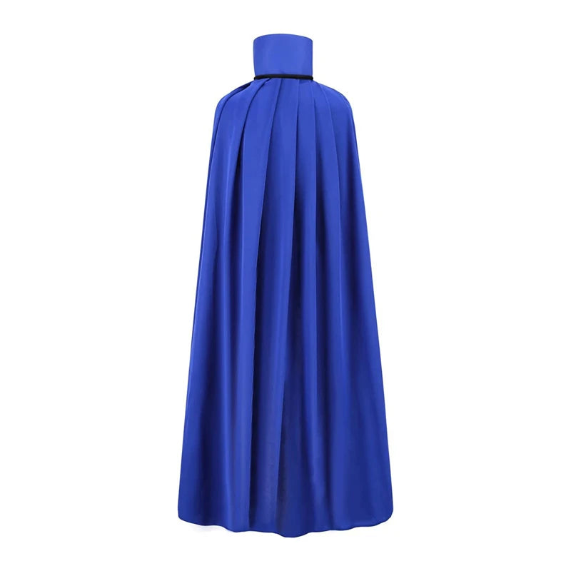 Halloween Two Tone Cape Mid Length Vampire Cloak With Stand Collar Tie Closure For Costume Party Stage Performance Unisex Adult