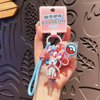 Genuine Pokemon Keychain Pikachu Gengar Sylveon Sprigatito Quaxly Fuecoco Anime Action Figure Toy Keyring Fragrance Pendant Gift