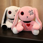 Spooky Gothic Bunny Stuffed Crazy Rabbit Plush Toys, Spooky Gothic Bunny Stuffed Animal Cute Horror Dreadful Bunny Doll, For Hal