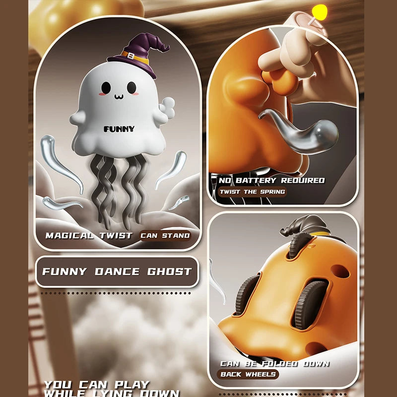Wind-Up Dancing Ghost Clockwork Toy for Interactive Kids Play Fun