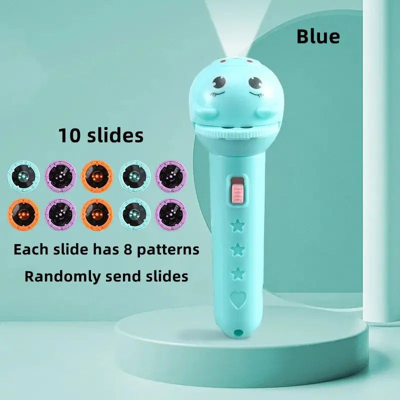 Children's Glowing Flashlight Projector Toy Baby Sleep Story Book Early Education Lighting Holiday Christmas Gift