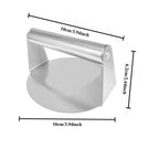 Heavy Duty Stainless Steel Smash Burger Press – BBQ Patty Smasher & Meat Press Tool - 10cm