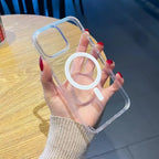Magnetic Original Clear Case For iPhone 18 17 16 15 14 Plus13 12 Mini 11 Pro Max Funda For Magsafe Silicone Transparent Cover