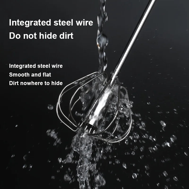 Stainless Steel Semi Automatic Egg Beater – Manual Push Whisk Mixer