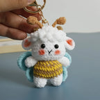 Funny Sheep Crochet Keychain Cute Animal Bag Charm