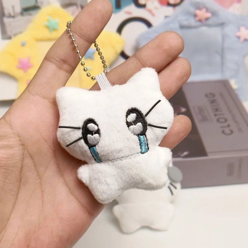 Cute Kitten Plush Keychain Cartoon Bag Charm for Girls and Kids