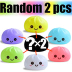 Simulation Dumplin Toy Night Light Soft Dumplings Soft Cute Steamer Birthday Gift Prank Props Colorful Dumping Toy Squishy Gifts