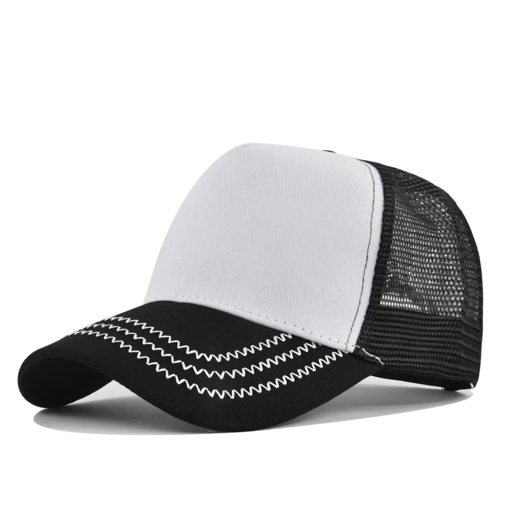 Custom Logo 5 Panel Mesh Baseball Cap for Outdoor Branding