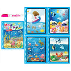 Magic Water Drawing Book with Reusable Coloring Pen for Kids Fun