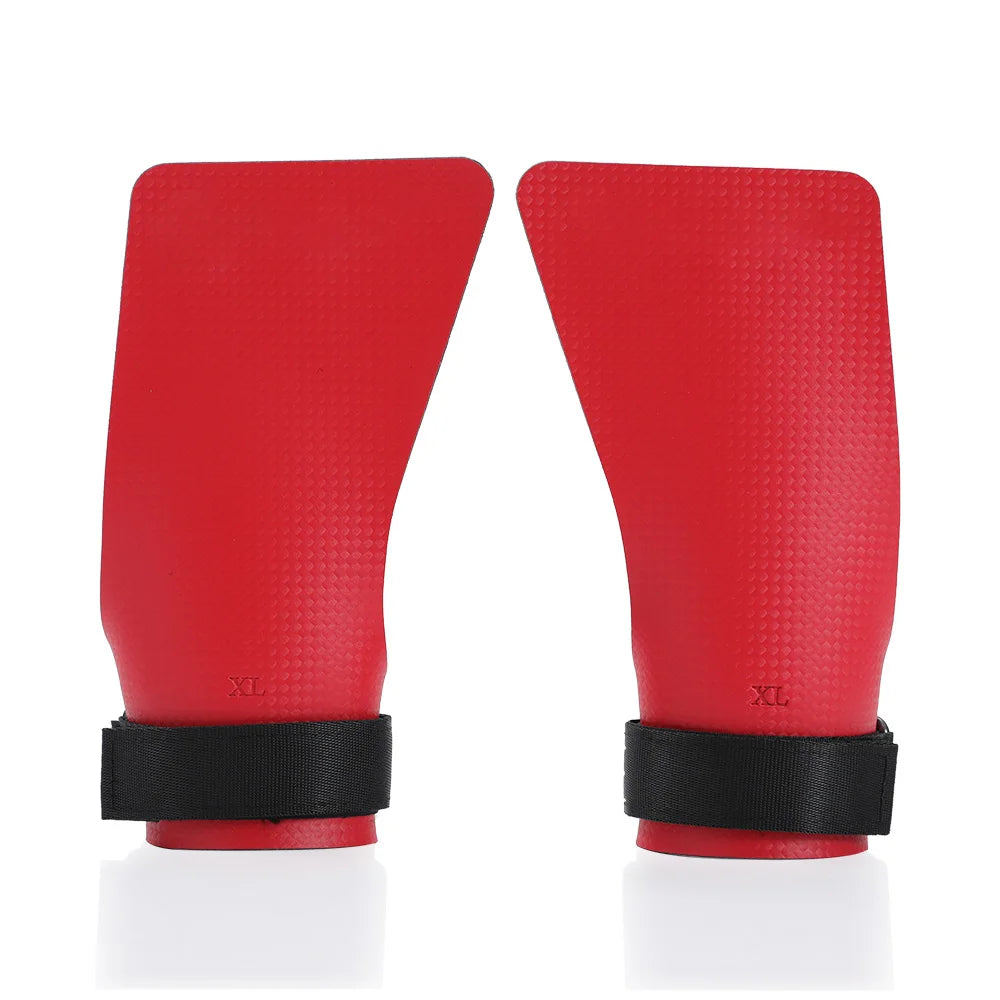 A Pair of Carbon No Finger Hole Hand Grips for Crossfit Pull Ups Cross Training Kettlebell Gymnastics Workout Palm Protector