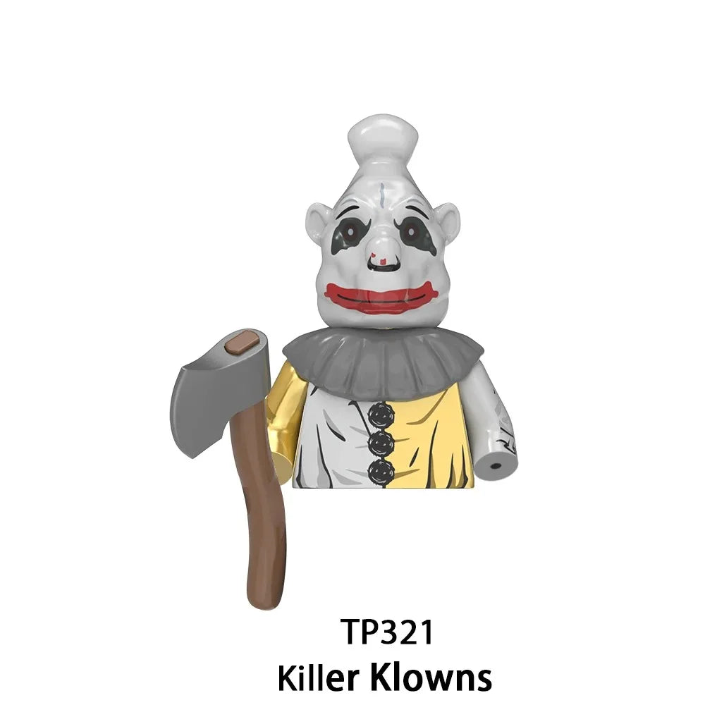 Blind box TP1040 WM6205 KF6173 KF6175 Killer Klowns Mini Figure Classic Horror Thriller Movie Building Block Model Doll Toy Gift