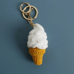 Cute Crochet Ice Cream Keychain Cone Bag Charm