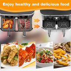 2Pcs Air Fryer Silicone Pot Air Fryer Liner Heat Resistant Air Fryer Silicone Basket Rectangle Baking Pan for Oven Microwave