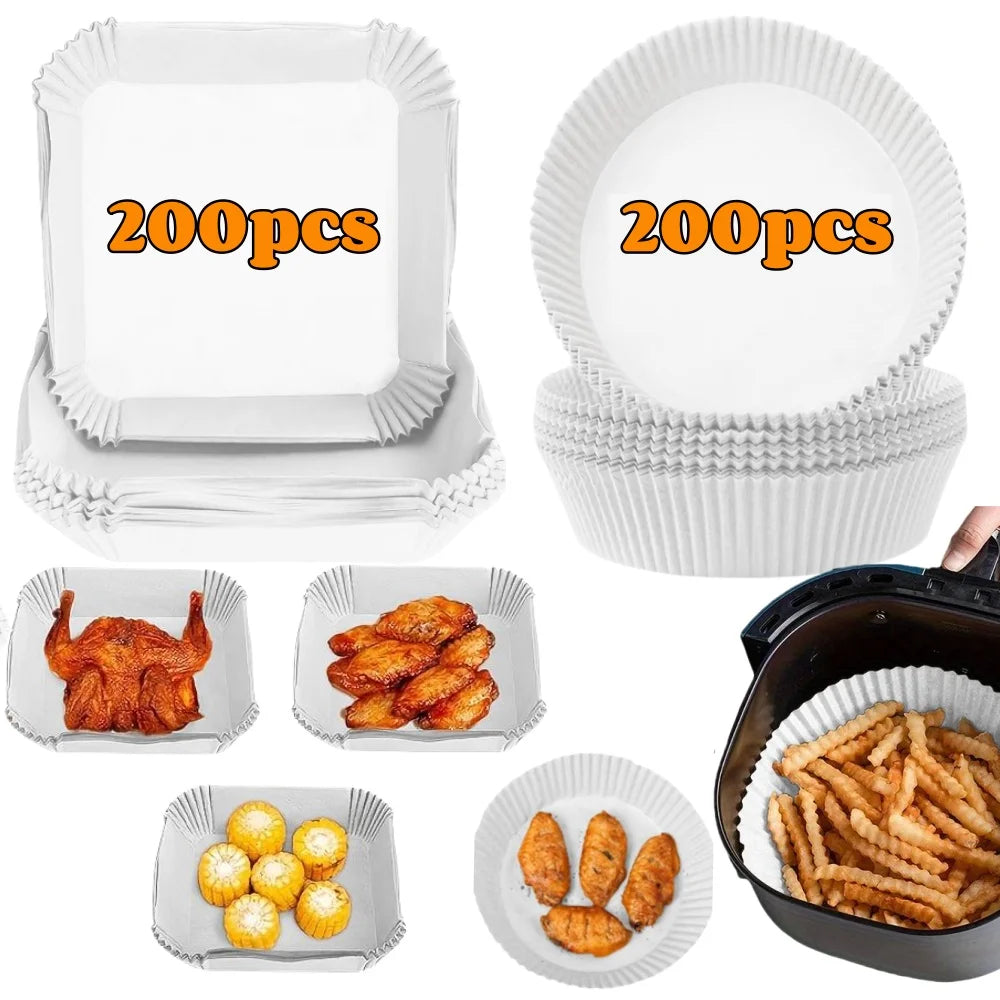 Disposable Air Fryer Paper Liners – Oil Proof Non-Stick Parchment Baking Paper