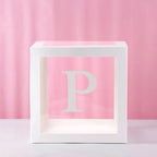 Transparent Letter Balloon Box Baby Shower Decorations Happy Birthday Wedding Decor 1st Birthday Party Supplies Balloon Box