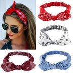 Boho Cross Knot Elastic Headband for Women