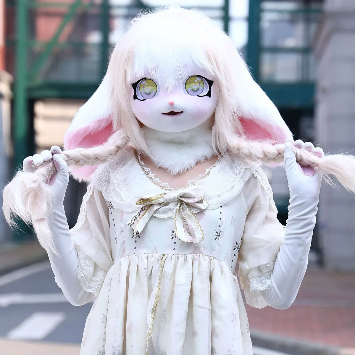 Fursuit Head Kigurumi Kig Furry Mask Cosplay Costume Paw Tail Comiket Furry Headbase Rabbit Doll Animal Cosplay Costume Kid Gift