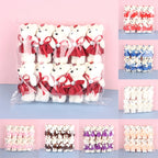 10Pcs Hot 12cm Bear Flower Bouquet Toy Cartoon Doll Teddy Bear Bouquet Graduation Birthday Wedding Gifts Party Decor