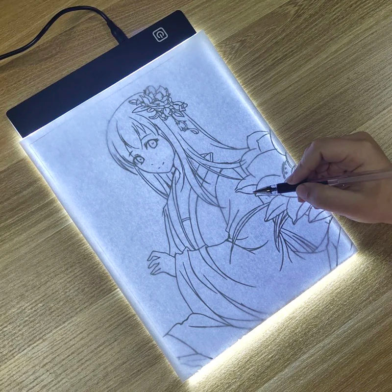 LED Drawing Copy Pad 3-Level Dimmable Light Tracing Board for Kids