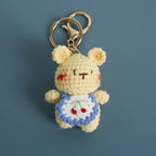 Cute Couple Bear Crochet Keychain Animal Bag Charm