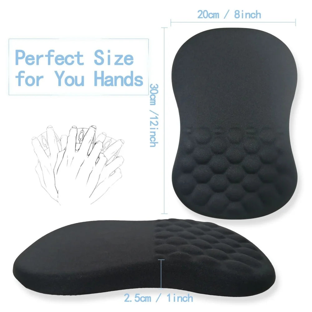 Ergonomic Wrist Support Mouse Pad Memory Foam Non-Slip Mat for PC & Laptop