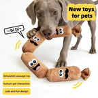 Pet Dog Simulated Sausage Plush Squeaky Toy BB Press Sound Bite-Proof Wear-Resistant Chew Toy Dog Self-Play Stress Relief Toy