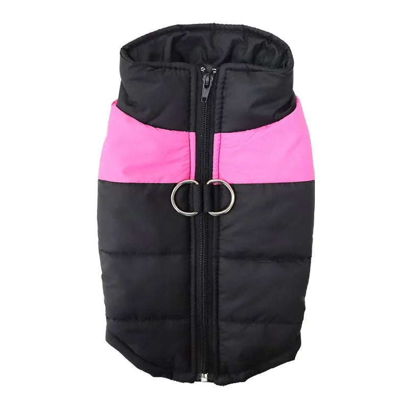 Pet Dog Jacket Warm Winter Clothes For Small Large Dogs Labrador Coat Windproof Waterproof Puppy Costume Vest With D-ring Pug