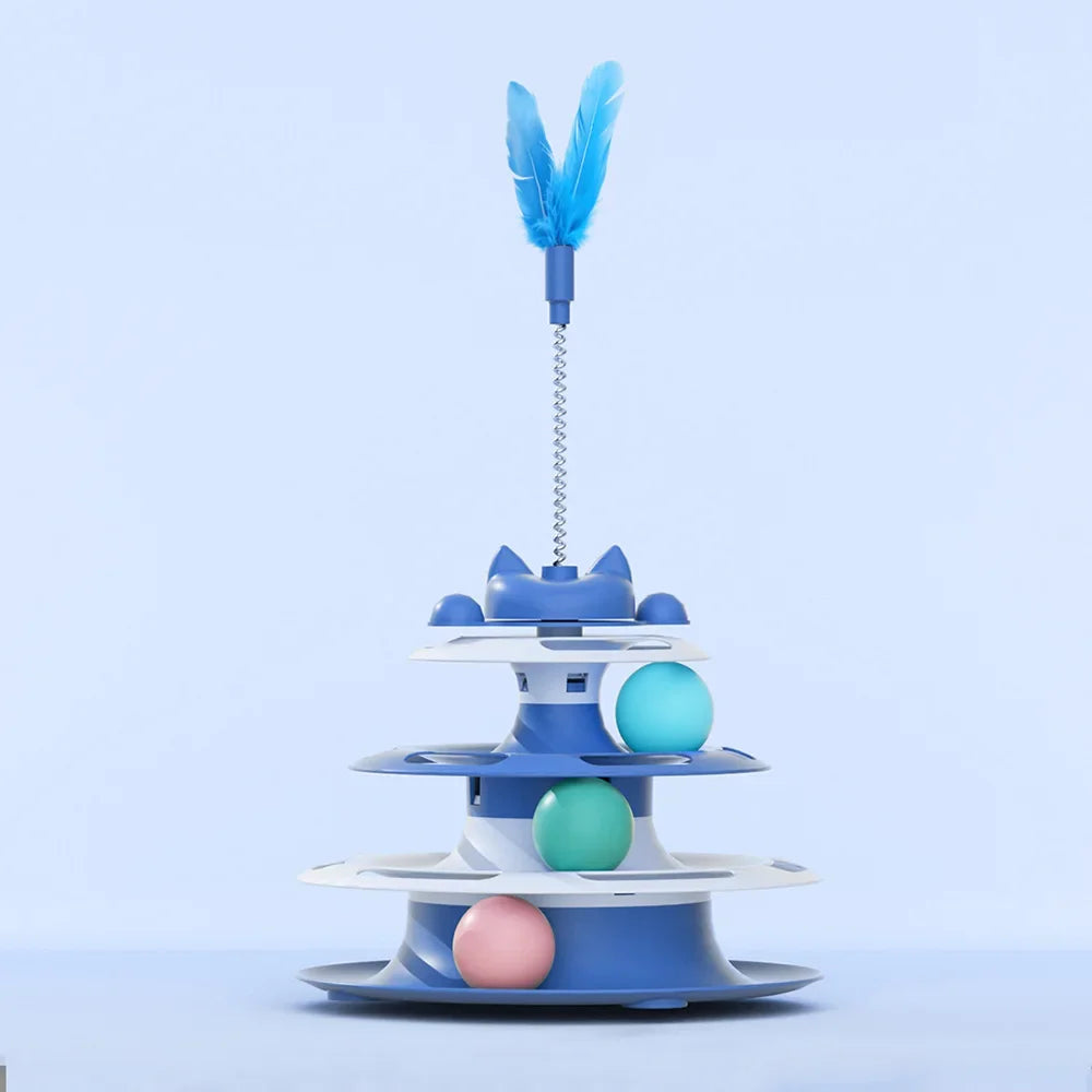 Interactive Cat Turntable Ball Toy for Self Play and Exercise