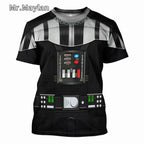 Darth Vader 3D Print Sport Quick-dry Breathable Men T-shirt Outdoor Street Cosplay Parent-child Short Sleeve Clothing Top Summer