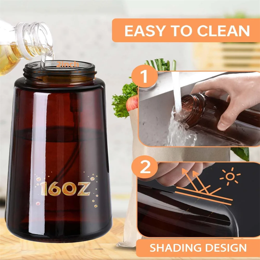 2-in-1 Glass Oil Sprayer Dispenser for Cooking, Air Fryer, Salad & BBQ