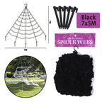 30/90/150cm Halloween Black Scary Giant Spider Huge Spider Web Halloween Decor Home Bar Haunted House Prop Holiday Outdoor Decor