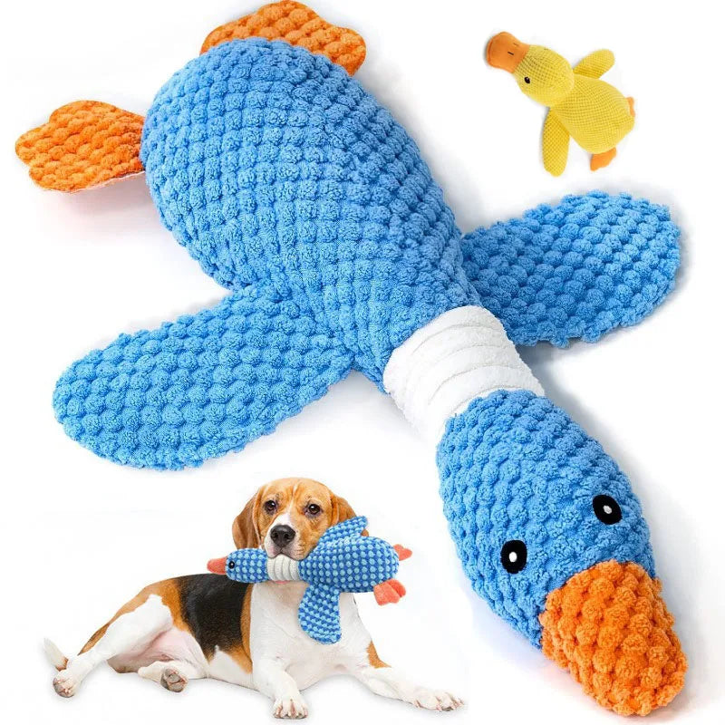 Interactive Plush Squeaky Dog Toy for Aggressive Chewers Play