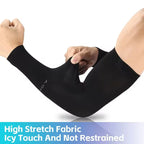 Ice Silk Sports Arm Sleeves for Men UV Protection Sunshade Cooling Summer Arm Covers for Cycling Outdoor Travel Running Fitness
