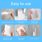 18/36Pcs Disposable Toilet Brush Wall Mounted Toilet Brush with Replacement Head Cleaning Set Home Bathroom WC Accessories