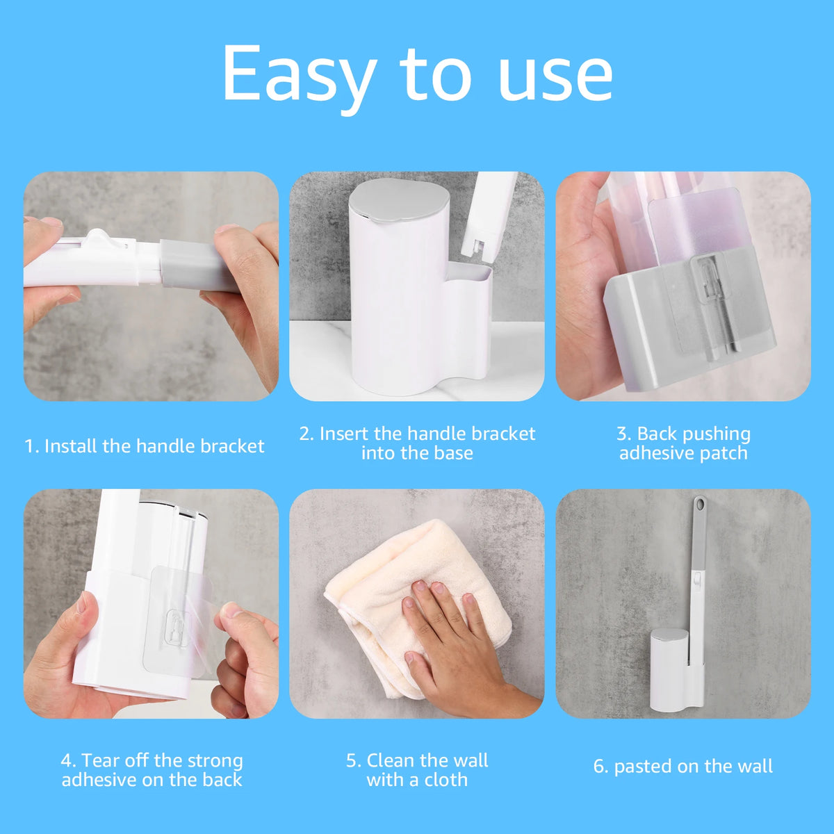 18/36Pcs Disposable Toilet Brush Wall Mounted Toilet Brush with Replacement Head Cleaning Set Home Bathroom WC Accessories