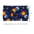 Boho Print Wide Knot Elastic Headband for Women