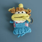 Funny Crochet Sausage Mouth Keychain Key Holder Pouch