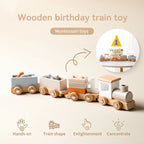 Wooden Montessori Train Learning Toy for Toddlers and Preschool Kids