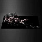 Black Sakura Gaming Mouse Pad Kawaii Purple Desk Mat Large Office Carpet Accessories Cherry Blossom Mousepad Gamer Computer Mats